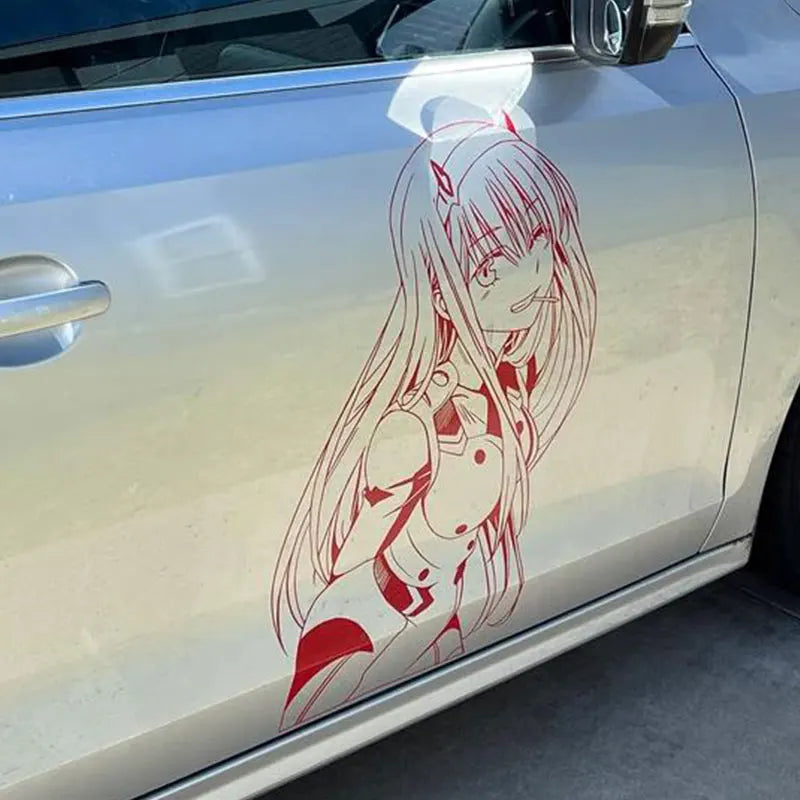Anime girl JDM car sticker decal vinyl graphic for drift cars, tuner builds, laptops, toolboxes and garages