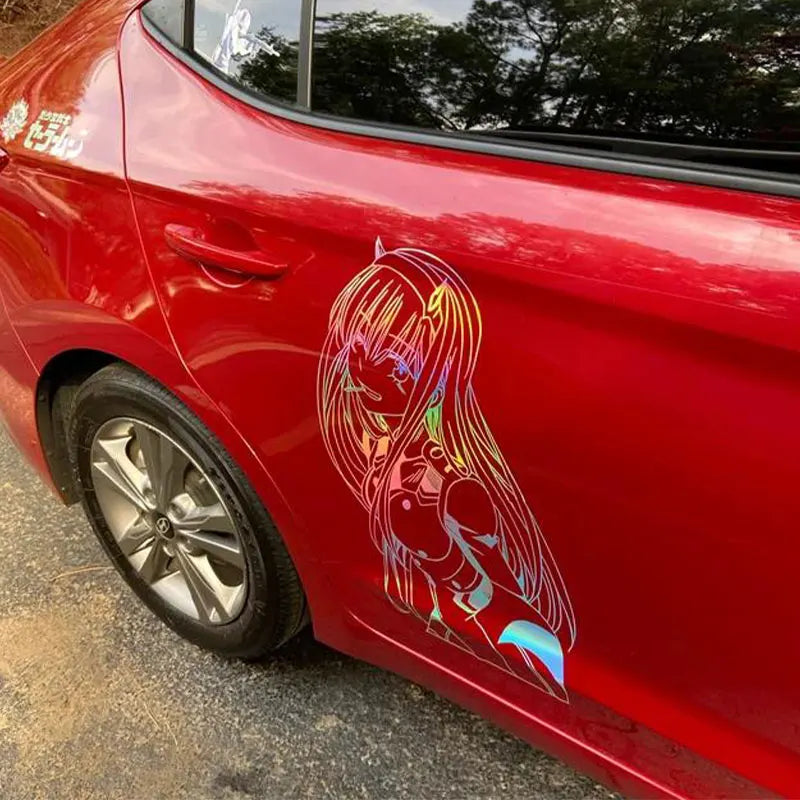 Anime girl JDM car sticker decal vinyl graphic for drift cars, tuner builds, laptops, toolboxes and garages