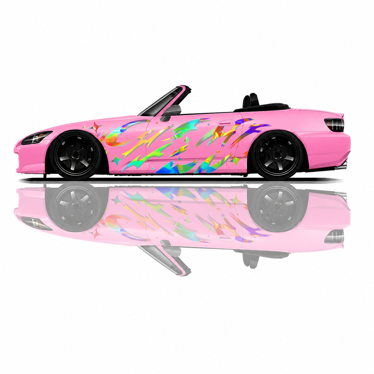 Premium Universal Drift Car Livery Holographic featuring reflective racing graphics, JDM styling, motorsport-inspired artwork, and wrap-ready designs for drift cars, tuner builds, and show vehicles.
