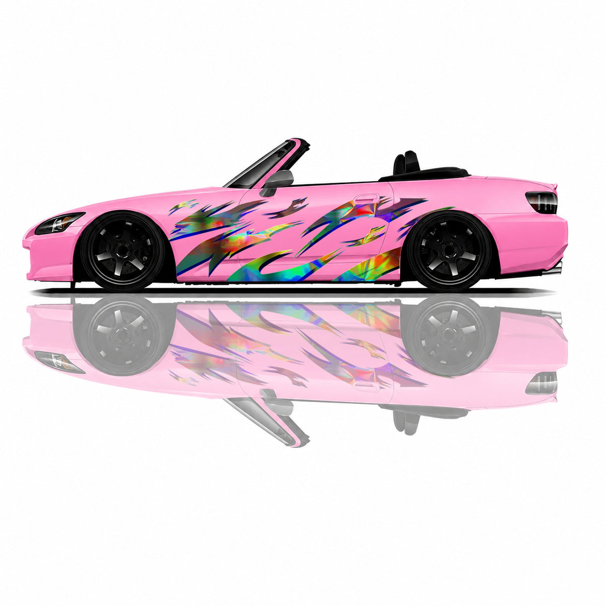Premium Universal Drift Car Livery Holographic featuring reflective racing graphics, JDM styling, motorsport-inspired artwork, and wrap-ready designs for drift cars, tuner builds, and show vehicles.
