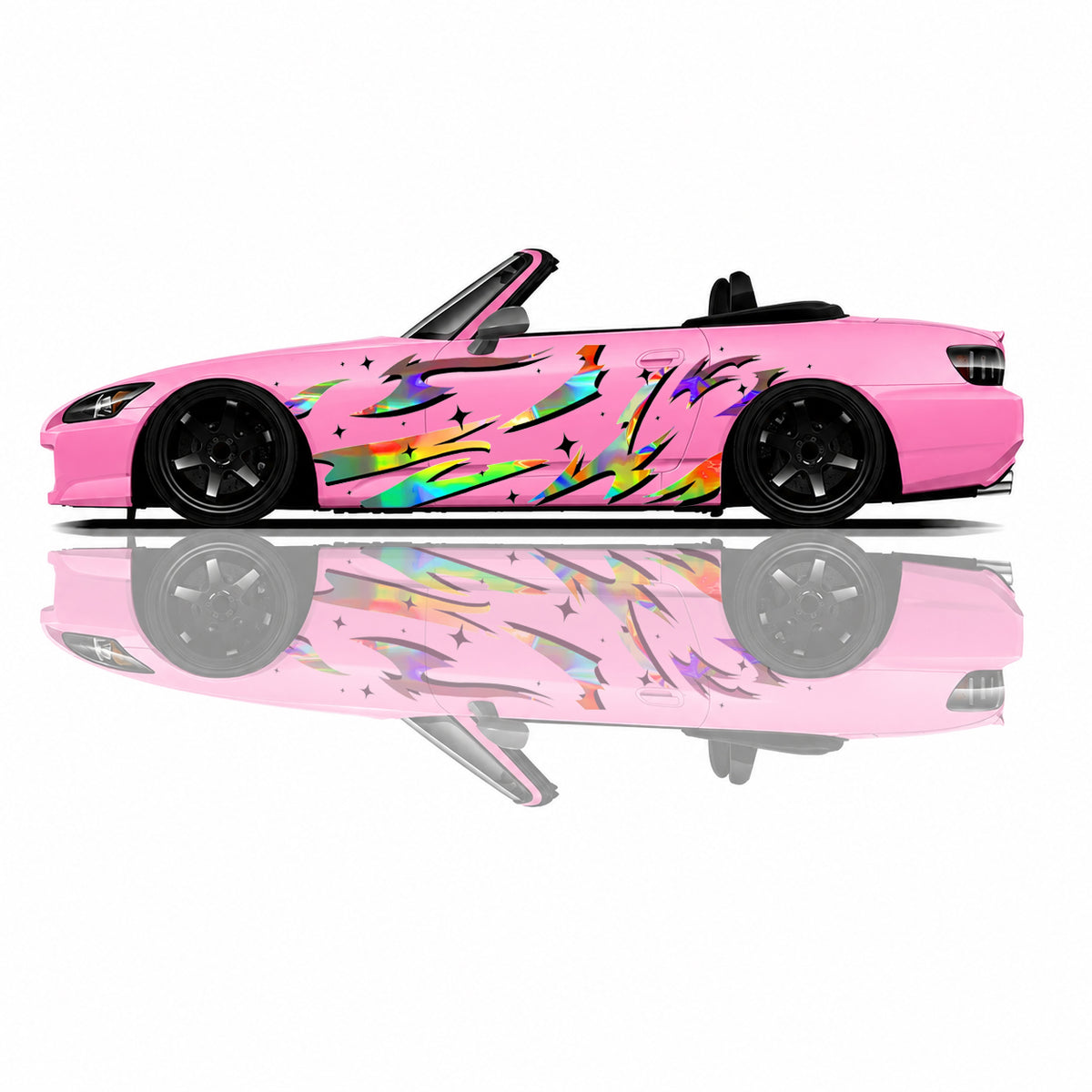 Premium Universal Drift Car Livery Holographic featuring reflective racing graphics, JDM styling, motorsport-inspired artwork, and wrap-ready designs for drift cars, tuner builds, and show vehicles.