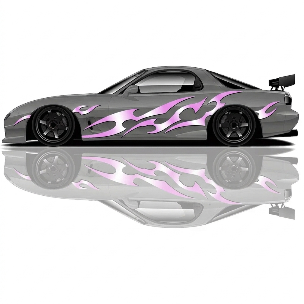 Universal drift car livery, Flame Streaks drift wrap, flame graphics car wrap, drift car decals, drift livery graphics, racing car wrap, JDM drift graphics, tuner car decals, motorsport livery, custom drift wrap, racing decals, performance car graphics, track car livery, sponsor style graphics, show car wrap design