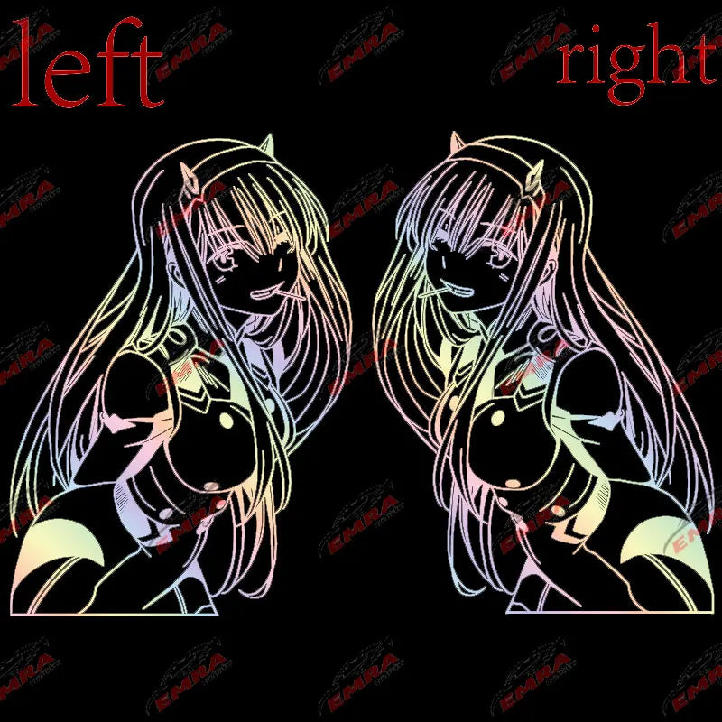 Anime girl JDM car sticker decal vinyl graphic for drift cars, tuner builds, laptops, toolboxes and garages