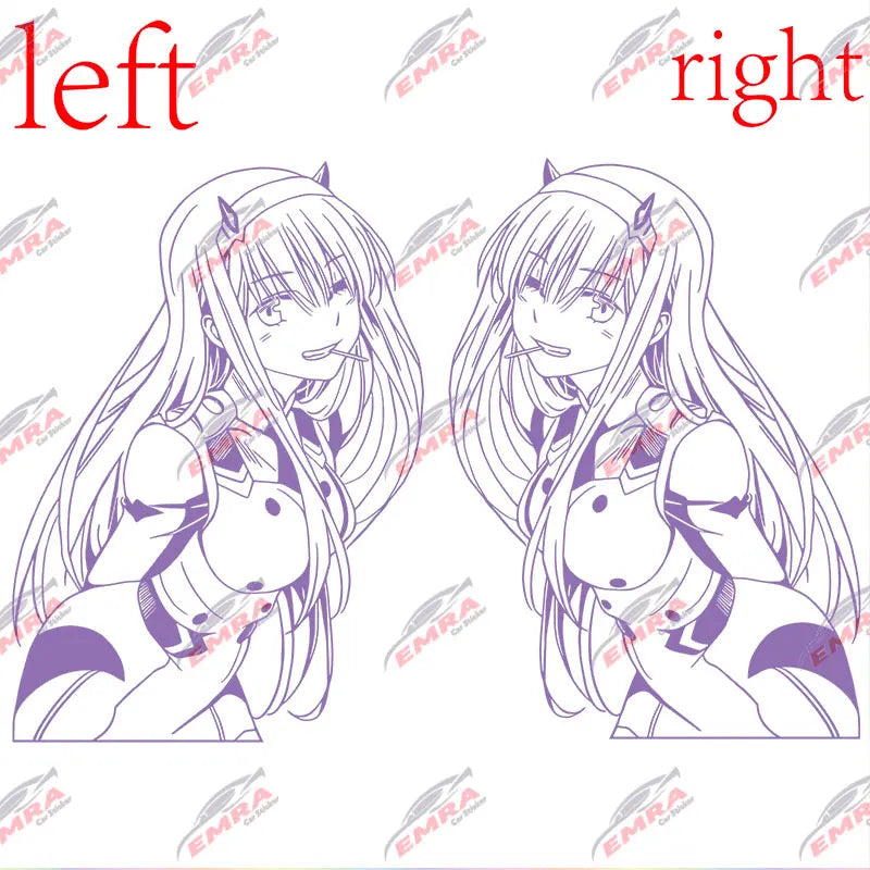 Anime girl JDM car sticker decal vinyl graphic for drift cars, tuner builds, laptops, toolboxes and garages