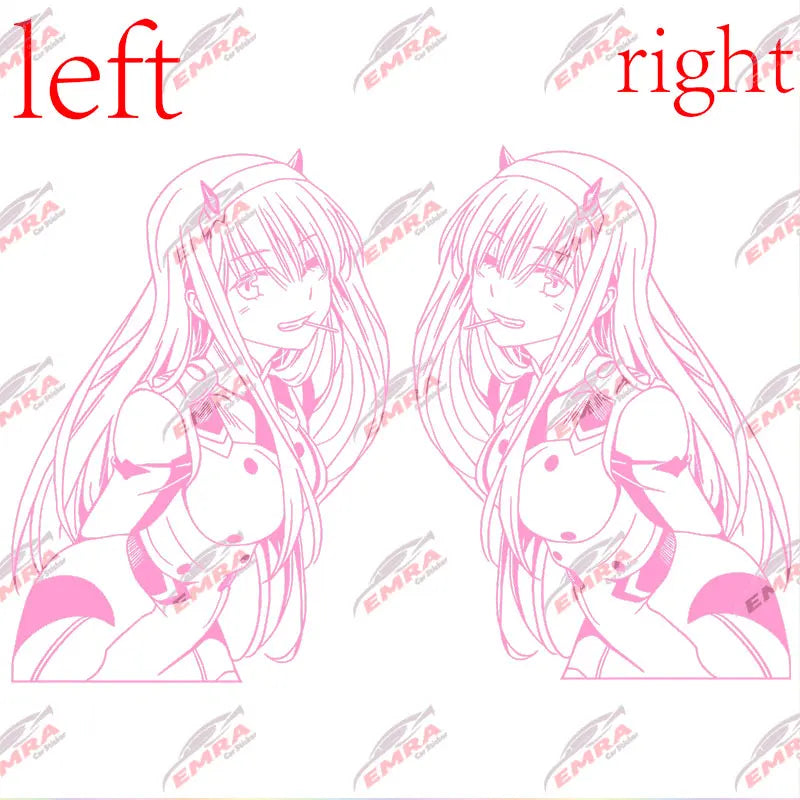 Anime girl JDM car sticker decal vinyl graphic for drift cars, tuner builds, laptops, toolboxes and garages