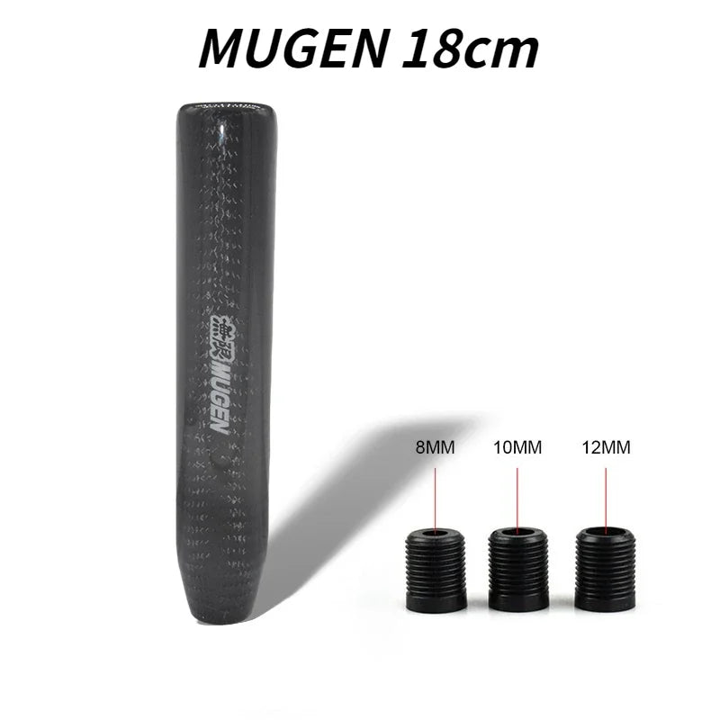 Carbon fiber style manual shift knob for performance car interior