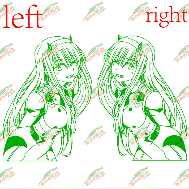 Anime girl JDM car sticker decal vinyl graphic for drift cars, tuner builds, laptops, toolboxes and garages