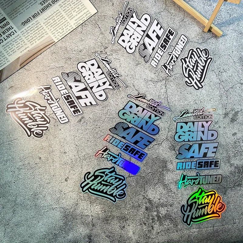 Car guy culture sticker pack for drift tuner garage and automotive vinyl decals - close up product image 2