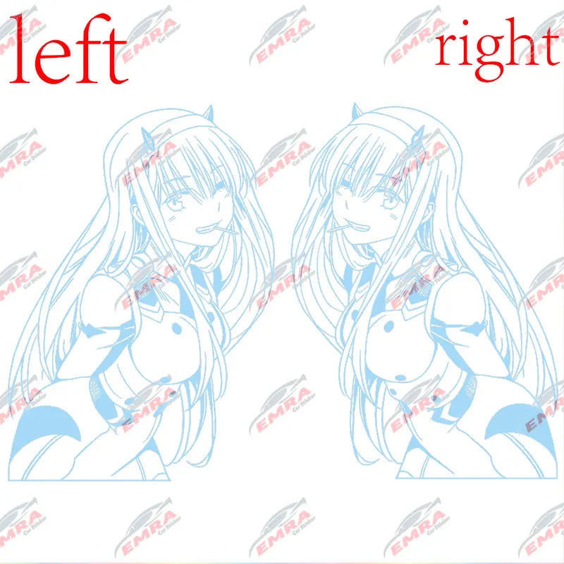 Anime girl JDM car sticker decal vinyl graphic for drift cars, tuner builds, laptops, toolboxes and garages