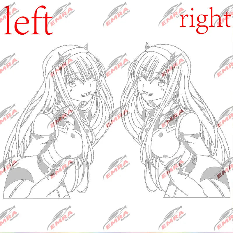 Anime girl JDM car sticker decal vinyl graphic for drift cars, tuner builds, laptops, toolboxes and garages