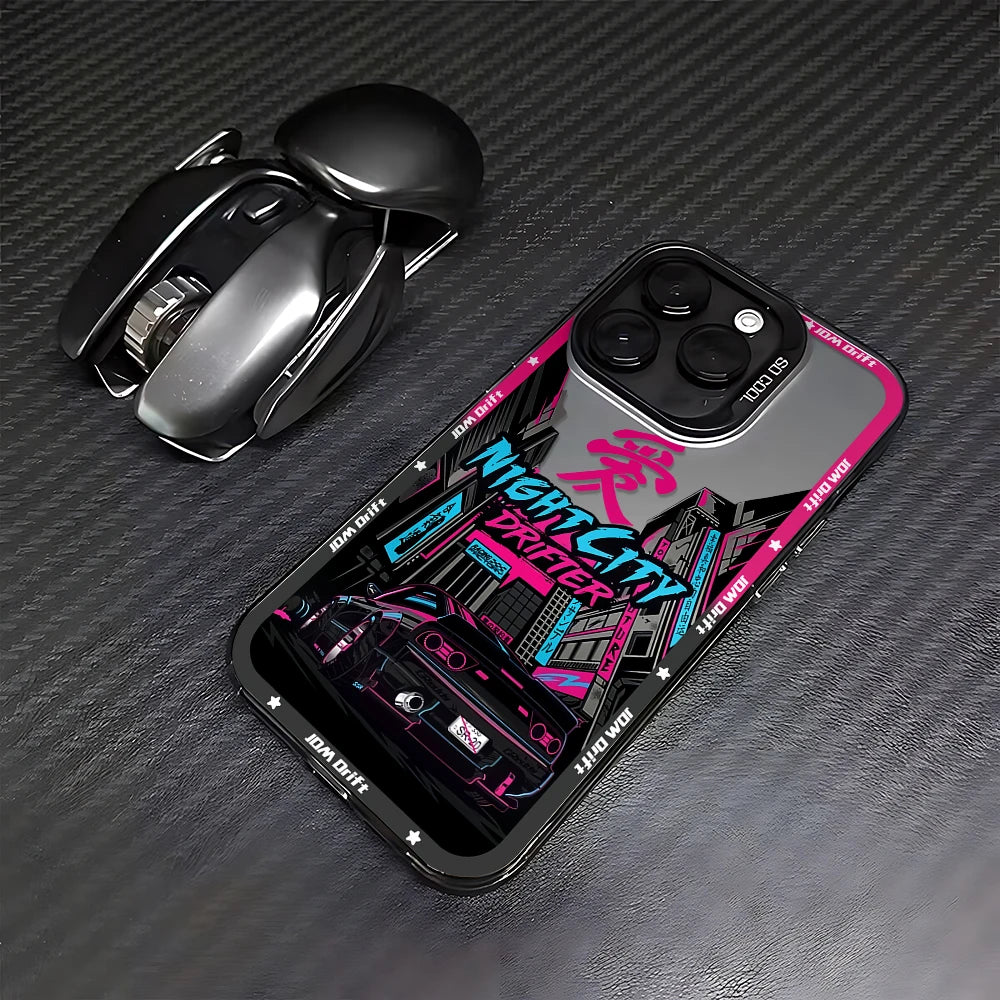JDM drift phone cases featuring Japanese street racing artwork, performance cars, and mountain-inspired graphics