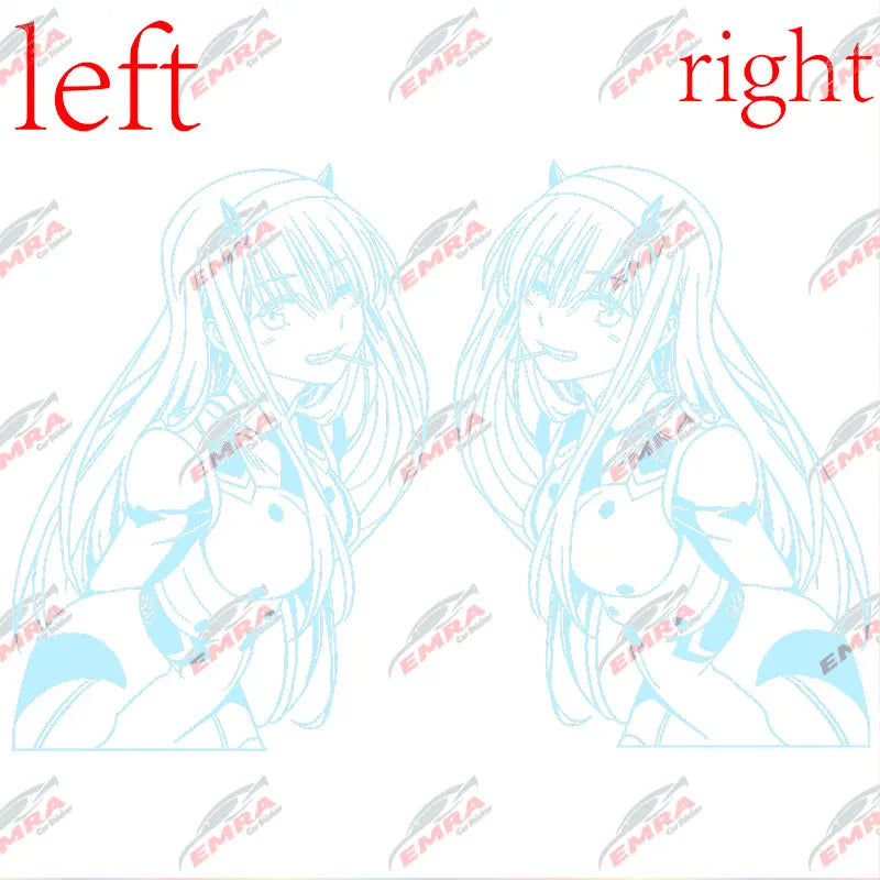 Anime girl JDM car sticker decal vinyl graphic for drift cars, tuner builds, laptops, toolboxes and garages