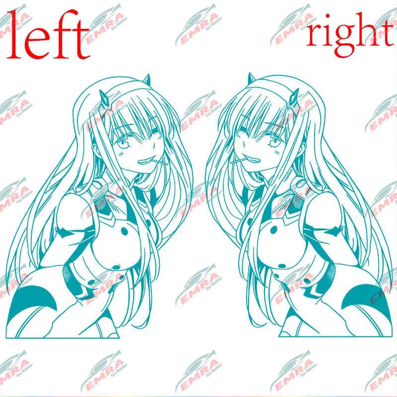 Anime girl JDM car sticker decal vinyl graphic for drift cars, tuner builds, laptops, toolboxes and garages