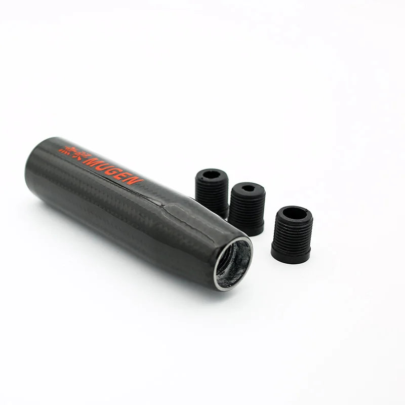 Carbon fiber style manual shift knob for performance car interior