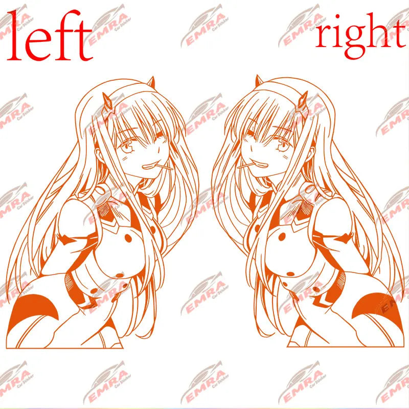 Anime girl JDM car sticker decal vinyl graphic for drift cars, tuner builds, laptops, toolboxes and garages