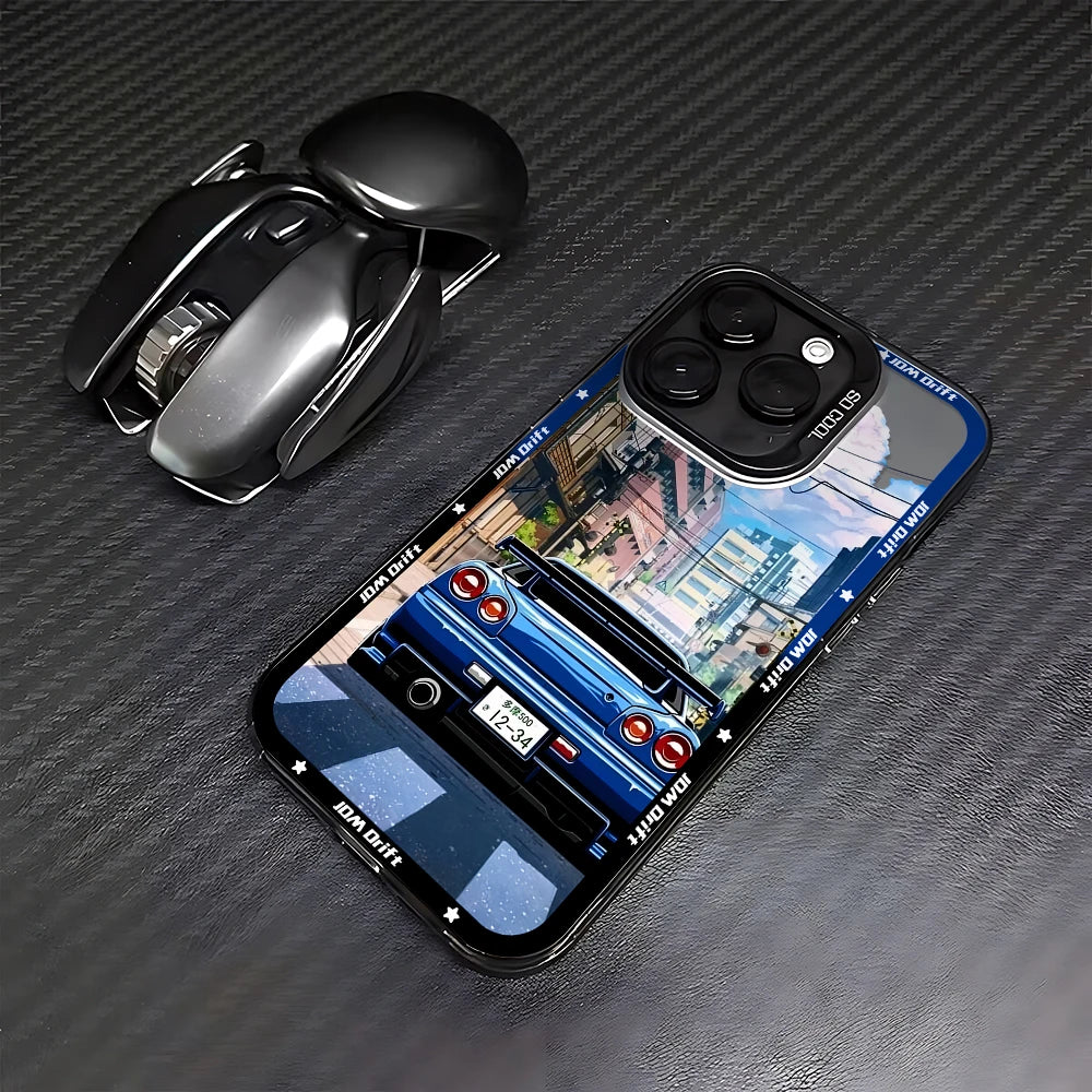 JDM drift phone cases featuring Japanese street racing artwork, performance cars, and mountain-inspired graphics