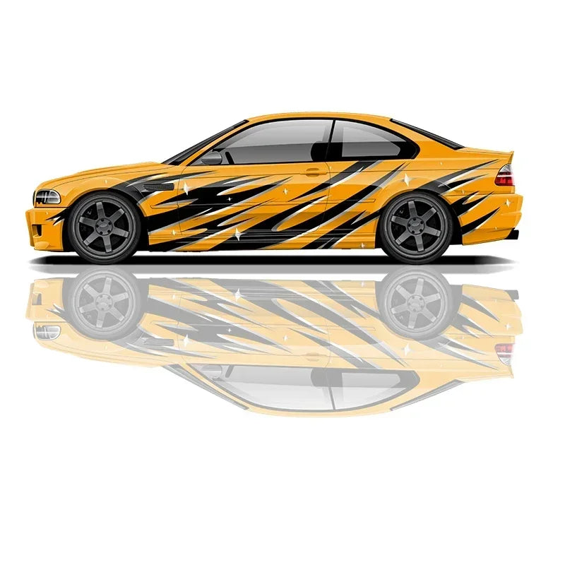 Premium Universal Drift Car Liveries Flame Streaks featuring bold flame graphics, racing decals, and JDM-inspired wrap artwork for drift cars, tuner builds, track cars, and show vehicles.