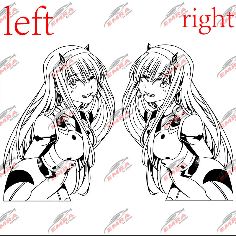 Anime girl JDM car sticker decal vinyl graphic for drift cars, tuner builds, laptops, toolboxes and garages