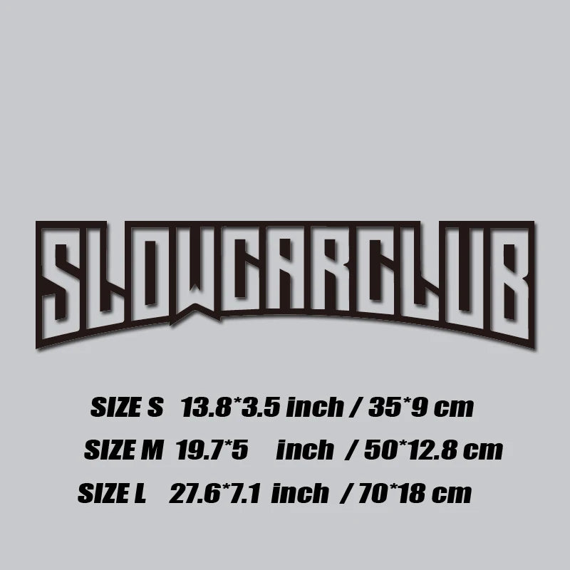  SHOWCAR windshield sticker on a modified white car
