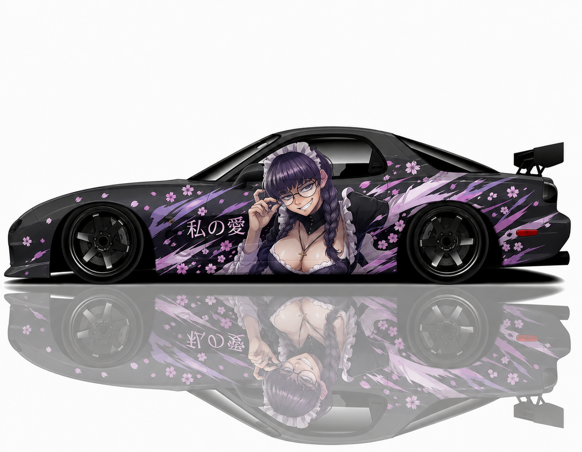 Roberta inspired Itasha livery
Anime car wrap for drift cars
JDM anime vehicle graphics
Custom Itasha wrap artwork
Anime drift car decals
Japanese Itasha racing livery
Tuner car anime graphics
Premium anime vehicle wrap design
Drift car anime decal artwork
JDM Itasha car wrap graphics