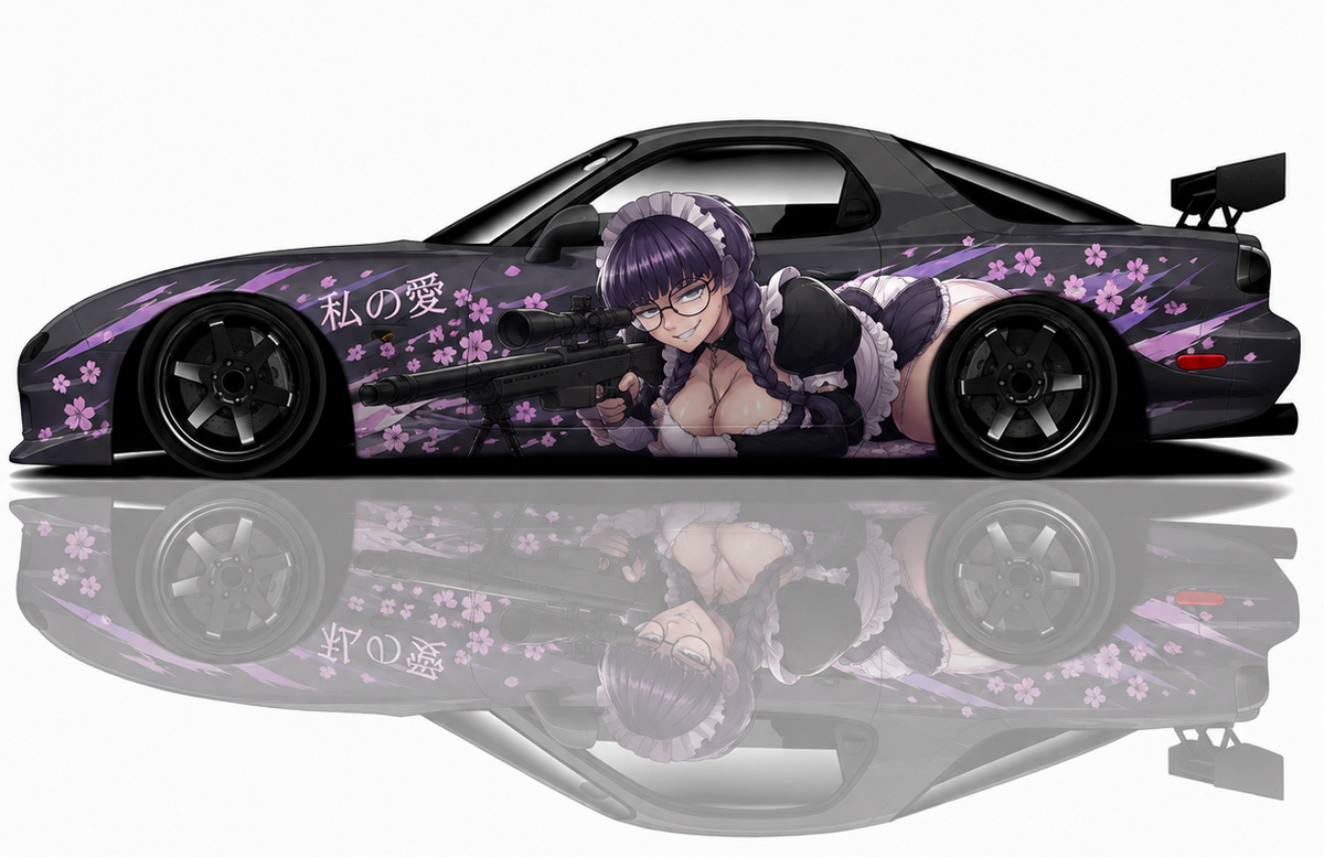 Roberta inspired Itasha livery
Anime car wrap for drift cars
JDM anime vehicle graphics
Custom Itasha wrap artwork
Anime drift car decals
Japanese Itasha racing livery
Tuner car anime graphics
Premium anime vehicle wrap design
Drift car anime decal artwork
JDM Itasha car wrap graphics