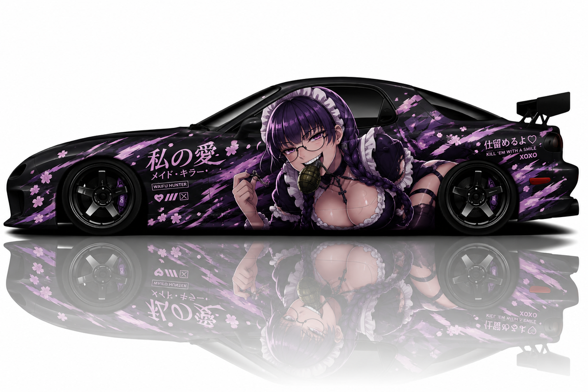 Roberta inspired Itasha livery
Anime car wrap for drift cars
JDM anime vehicle graphics
Custom Itasha wrap artwork
Anime drift car decals
Japanese Itasha racing livery
Tuner car anime graphics
Premium anime vehicle wrap design
Drift car anime decal artwork
JDM Itasha car wrap graphics