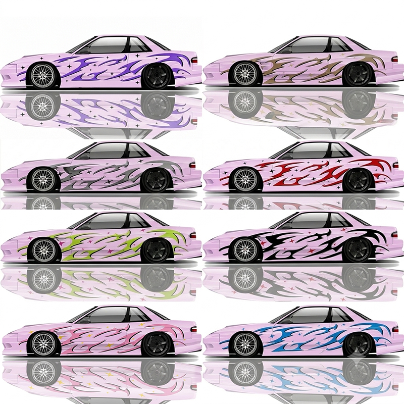 Universal Drift Car Livery Thrasher featuring aggressive racing graphics, drift styling, and custom vehicle wrap artwork